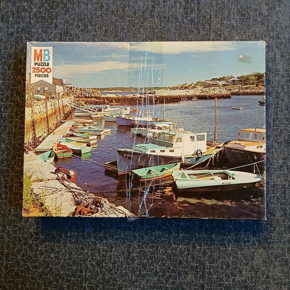 Milton Bradley Vintage Grand MB 2500pc Puzzle Massachusetts Jetty SEALED NEW